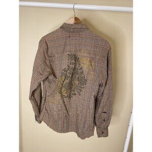 Z Brand Embroidered Plaid Shirt Mens Size Large